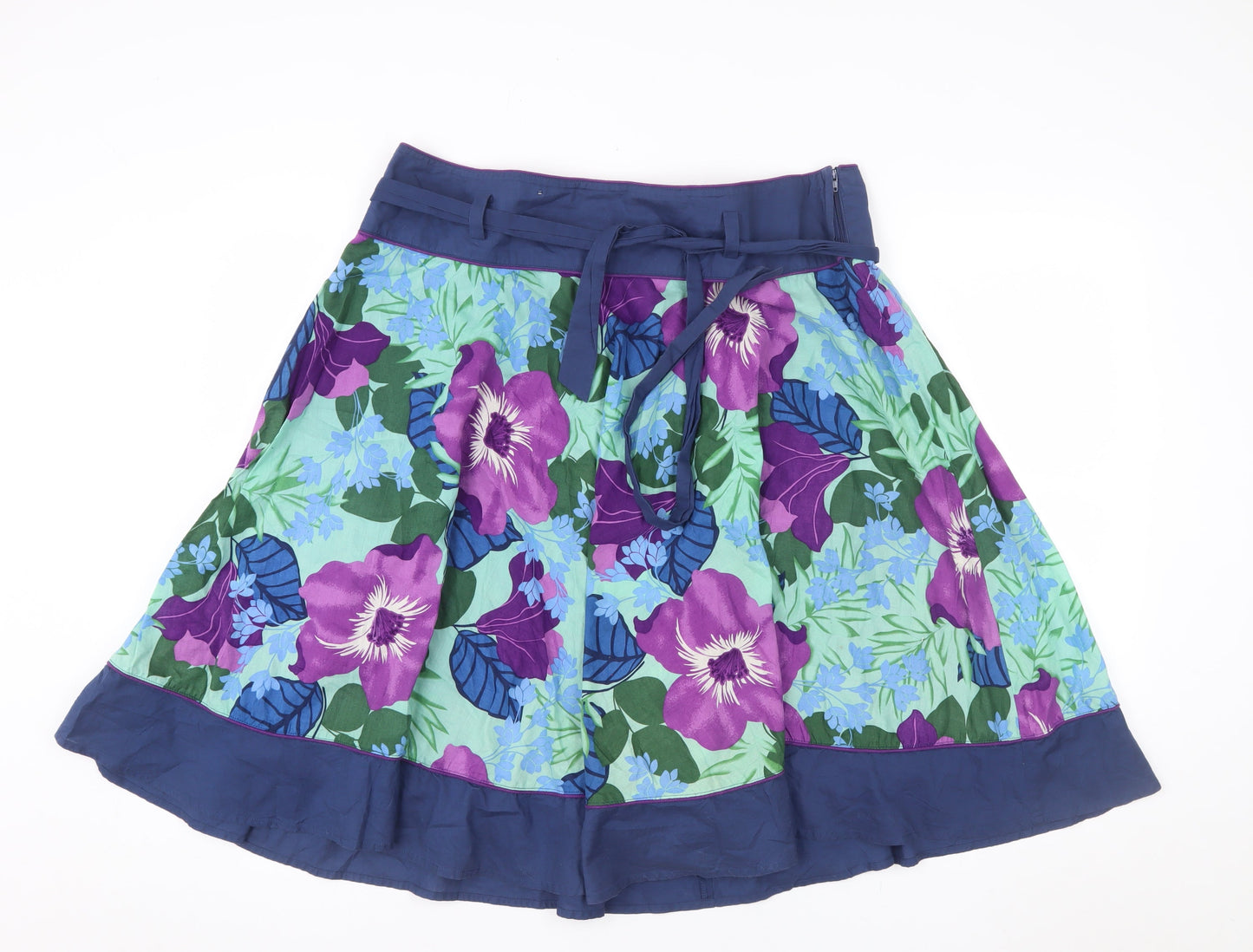 New Look Women’s Multicoloured Floral A-Line Knee Length Skirt Size 16