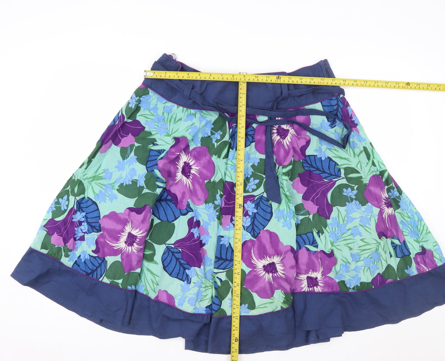 New Look Women’s Multicoloured Floral A-Line Knee Length Skirt Size 16