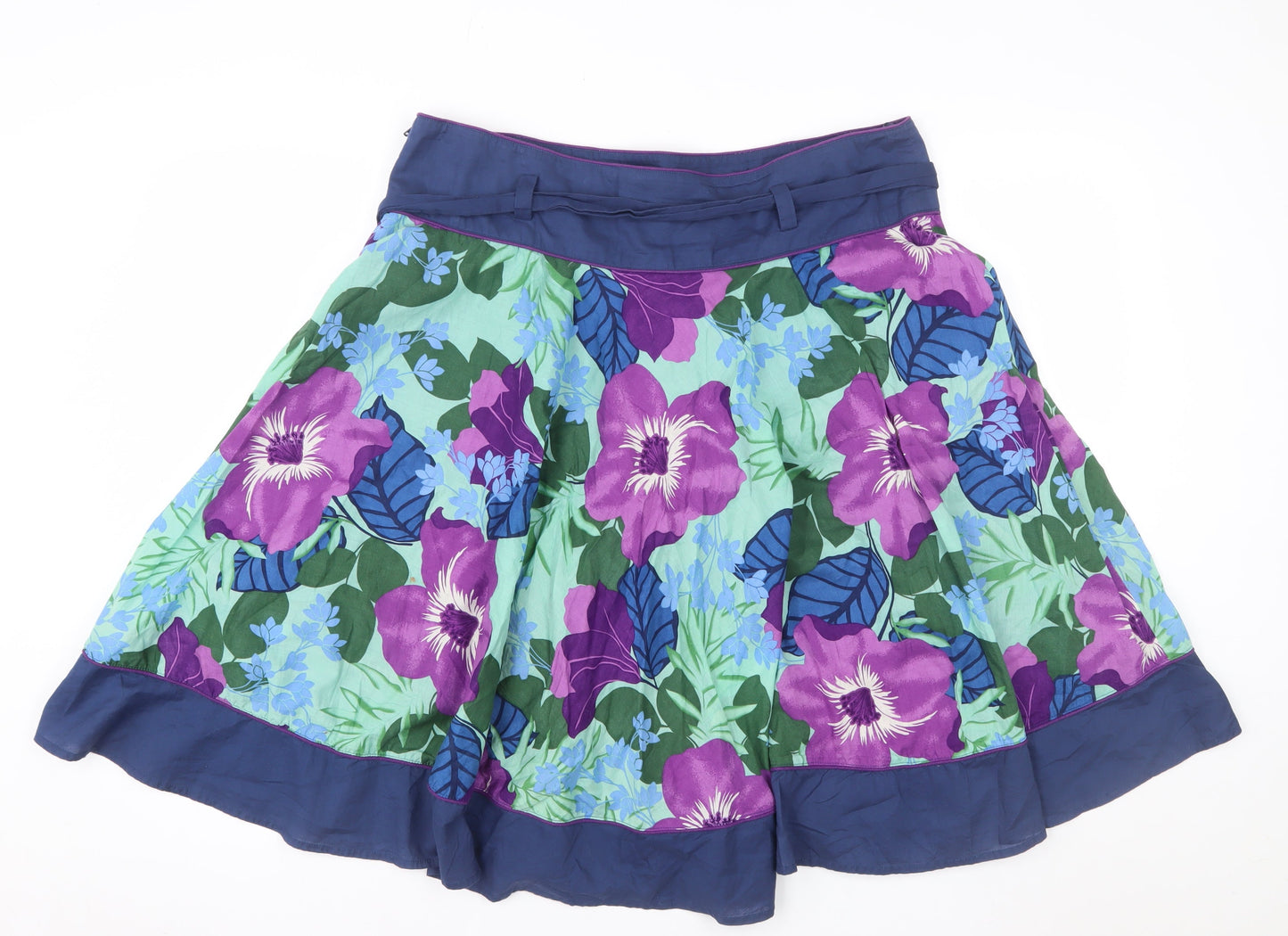 New Look Women’s Multicoloured Floral A-Line Knee Length Skirt Size 16