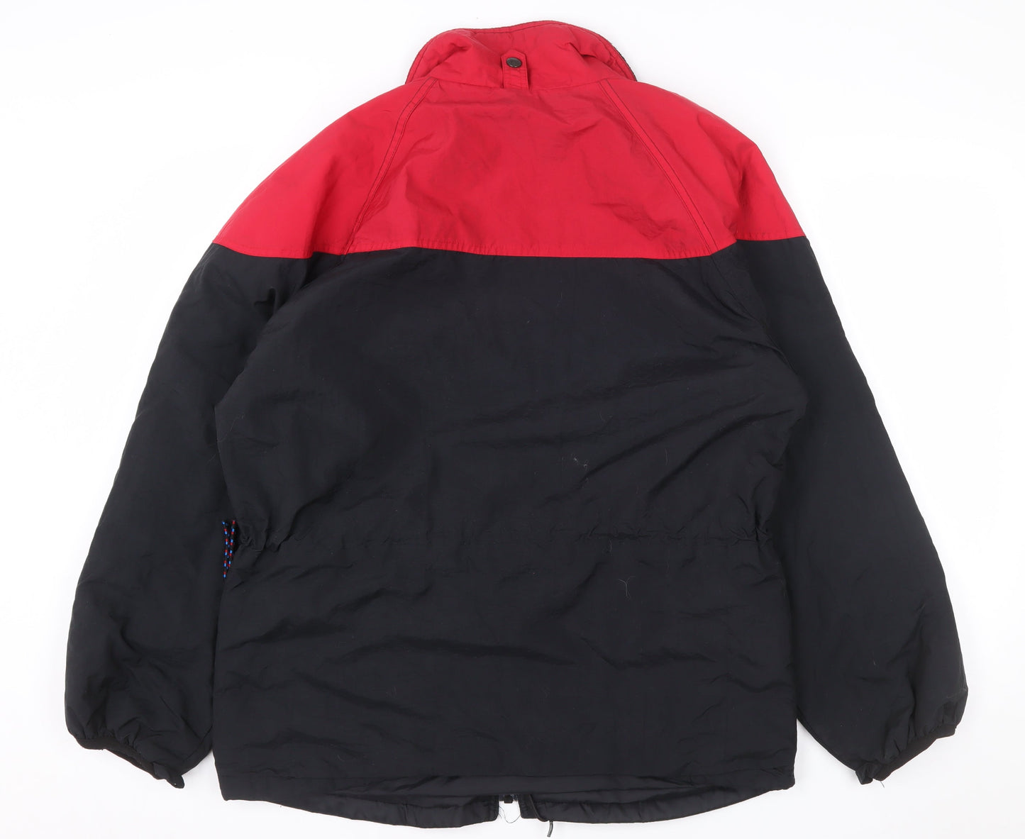 PSC Tech Wear Men's Black Red Windbreaker Jacket Medium Nylon
