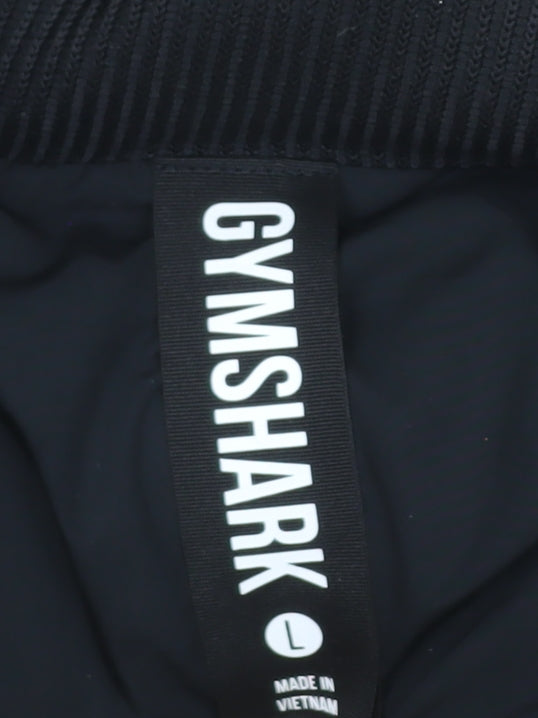 Gymshark Women's Black Fleece Waistcoat L Bodywarmer Zip Pockets Casual