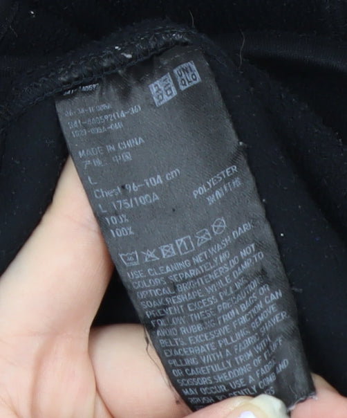 Uniqlo Men's Black Fleece Full Zip Jacket L Regular Fit