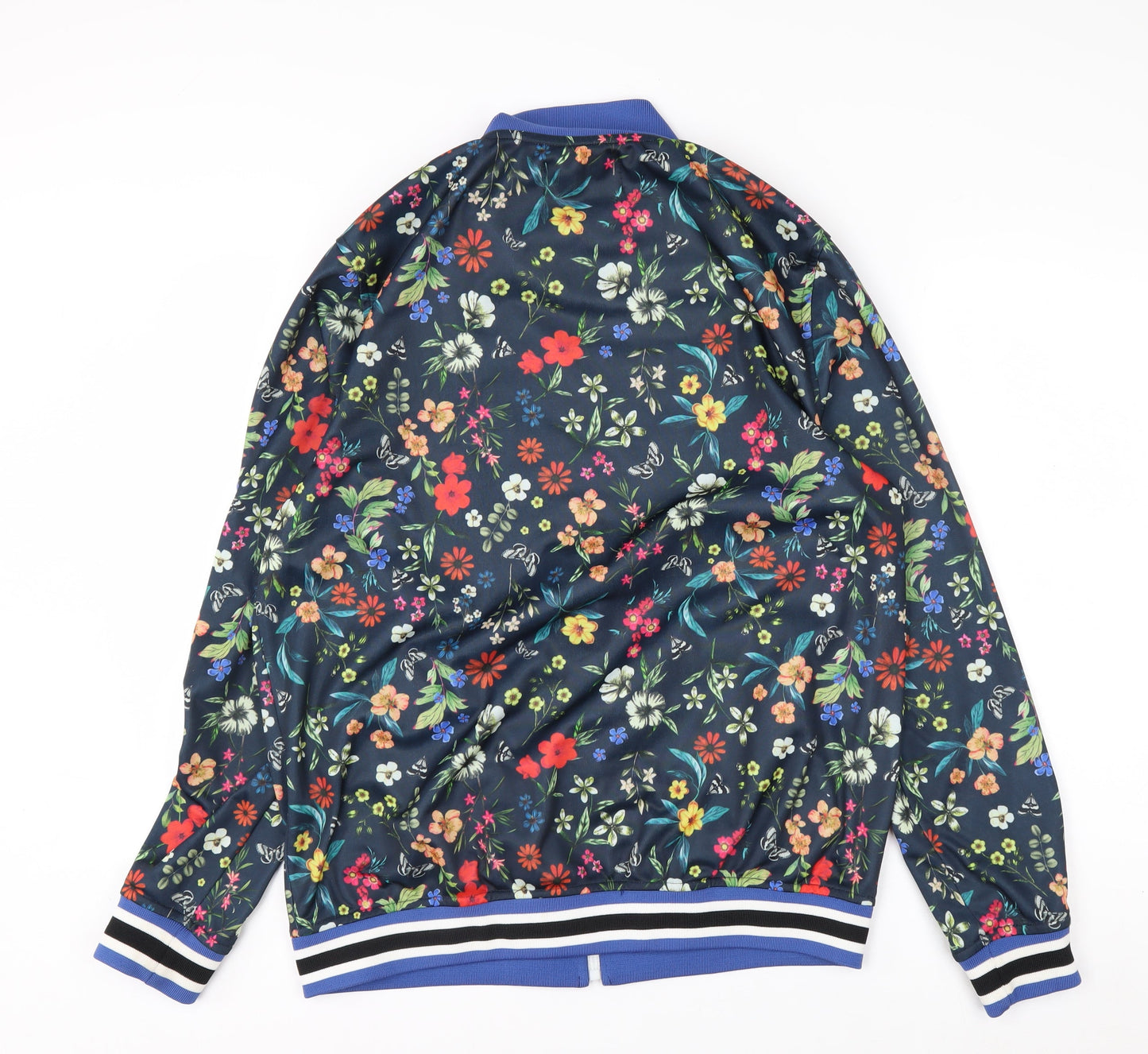 Zara Man Multicoloured Floral Bomber Jacket Men's L 42in Polyester
