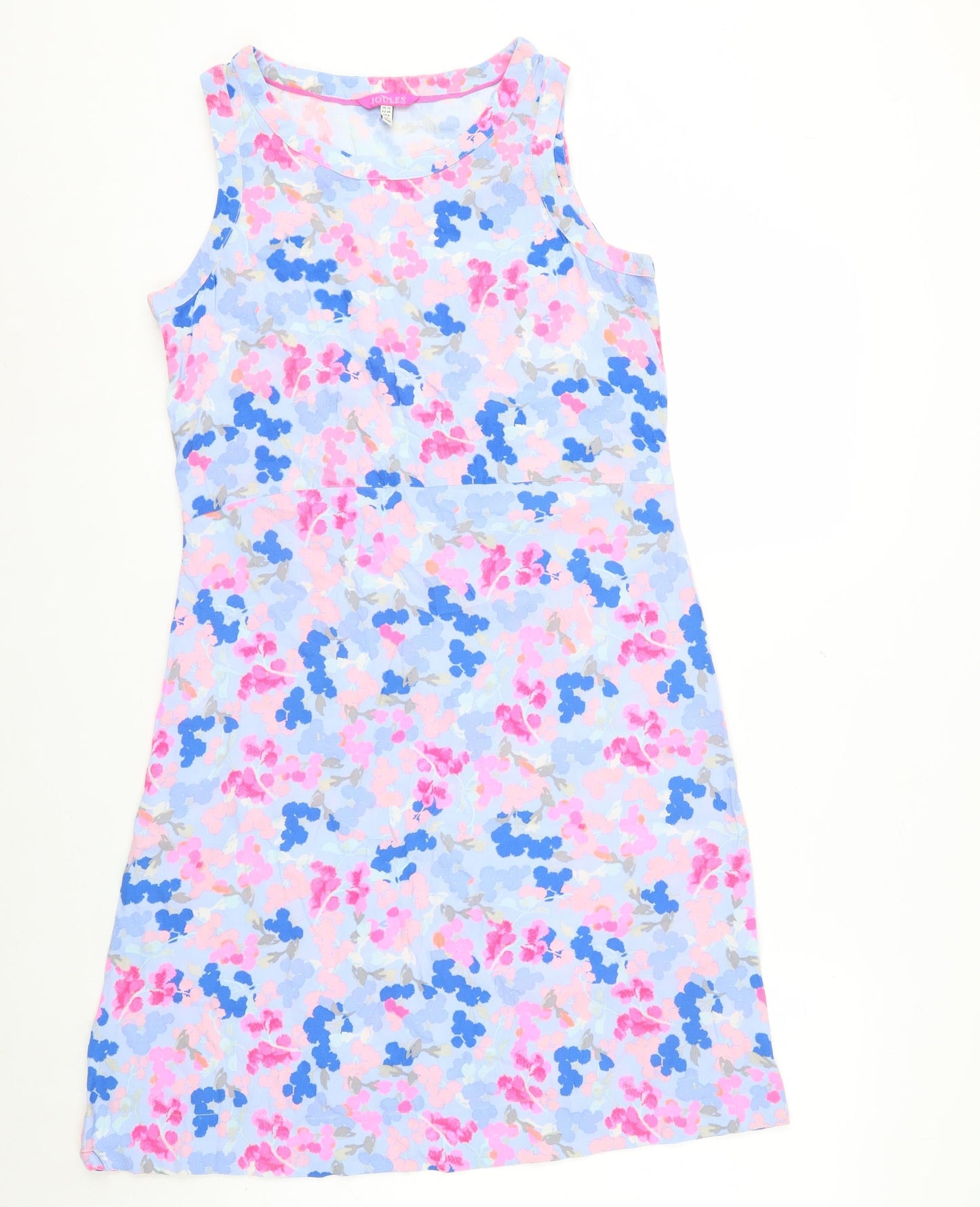 Joules Womens Multicoloured Floral Shift Dress Size 10 Sleeveless Summer