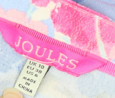 Joules Womens Multicoloured Floral Shift Dress Size 10 Sleeveless Summer