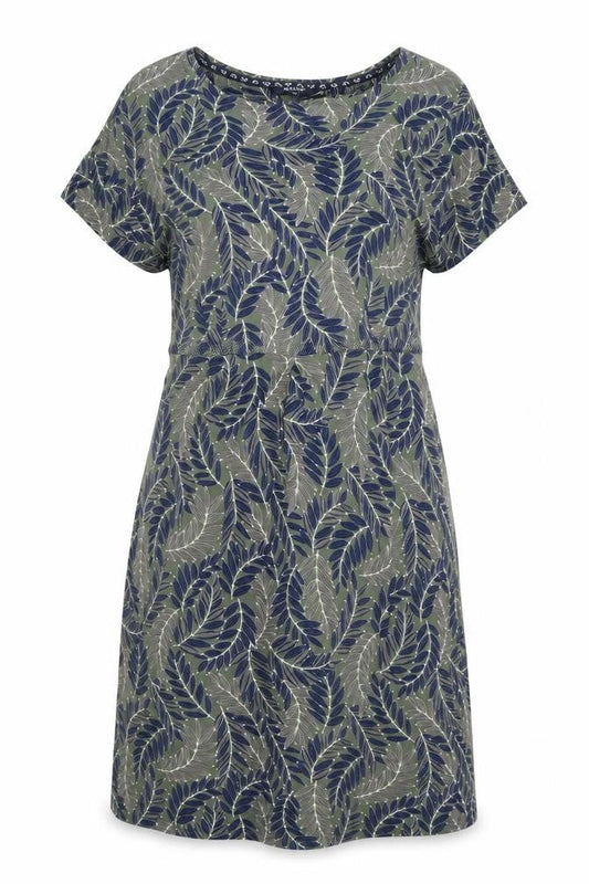 Maine New England Women’s Green Floral Jersey Shift Dress Size 20