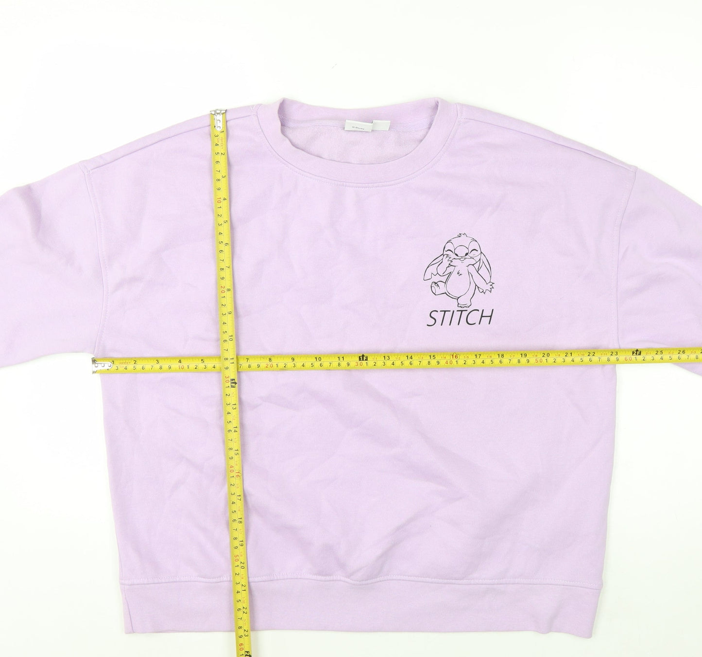 Disney Stitch Lilac Women's Sweatshirt UK 12/14 Medium Cotton Blend