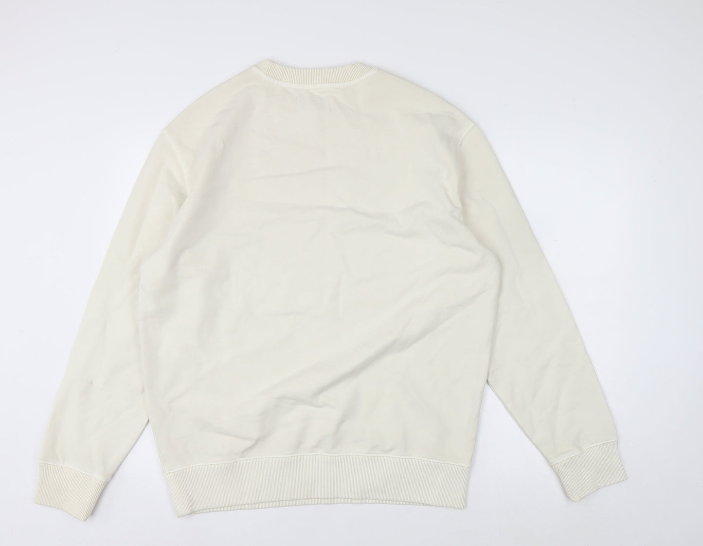 Marks and Spencer Men's Ivory Relaxed Fit Sweatshirt M