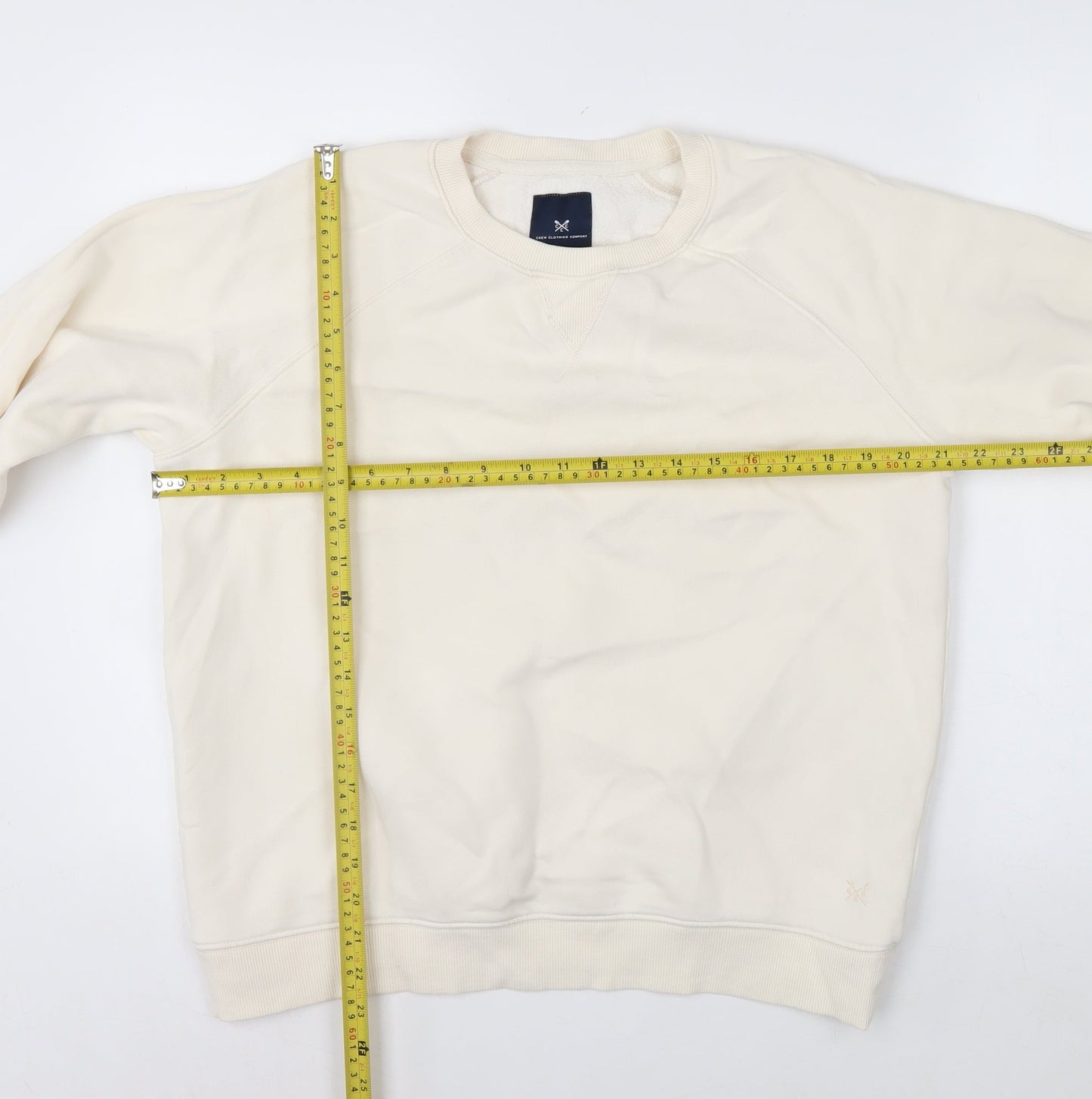 Crew Clothing Company Women’s Ivory Cotton Blend Sweatshirt Size 14