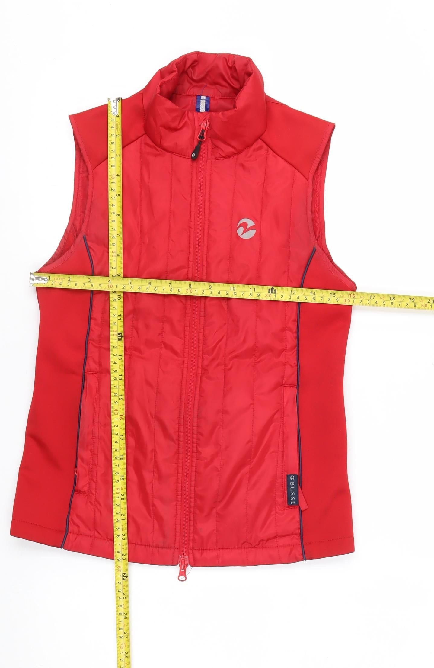 Busse Women's Red Insulated Waistcoat Bodywarmer S