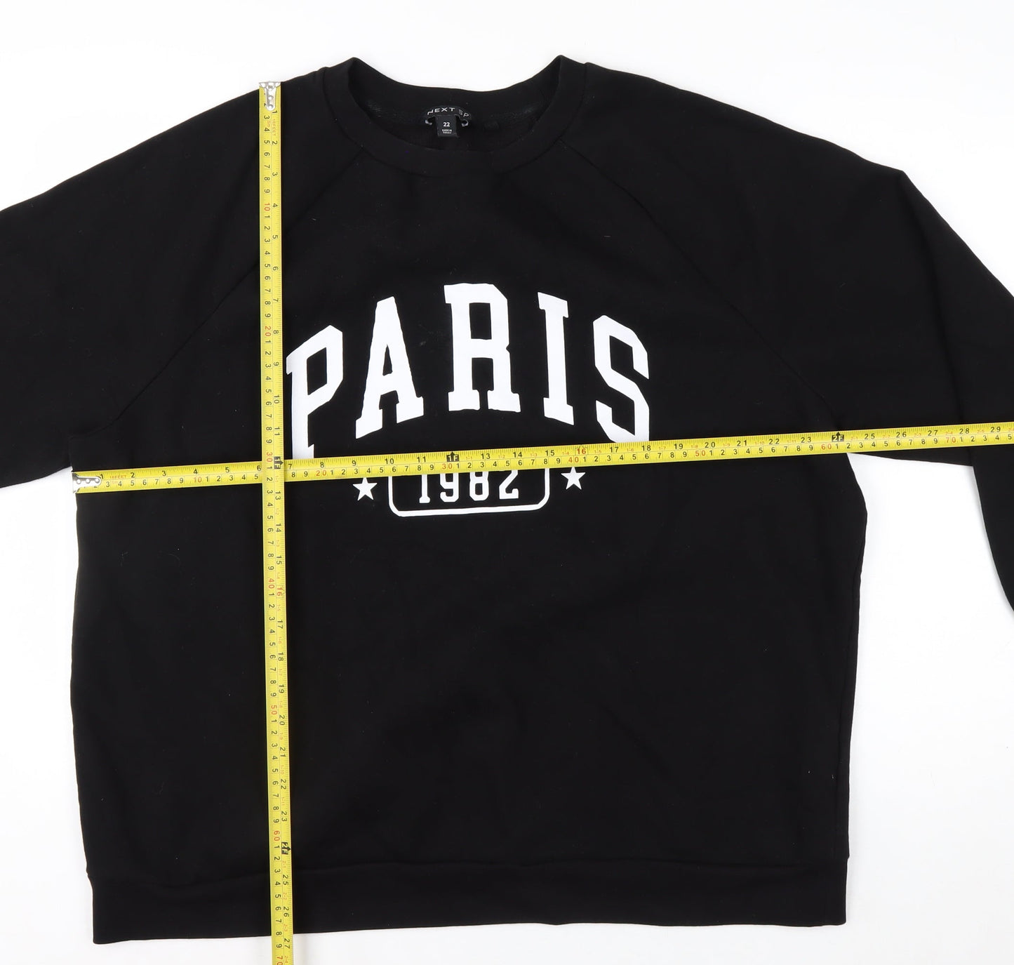 Next Women's Black Paris 1982 Pullover Sweatshirt Size 22