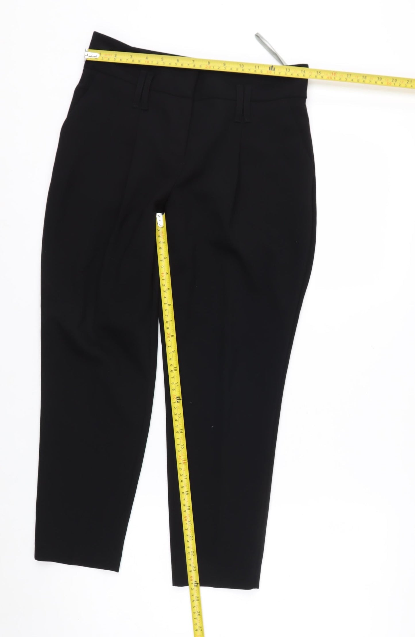 Dorothy Perkins Womens Black Size 8 Polyester Tapered Trousers