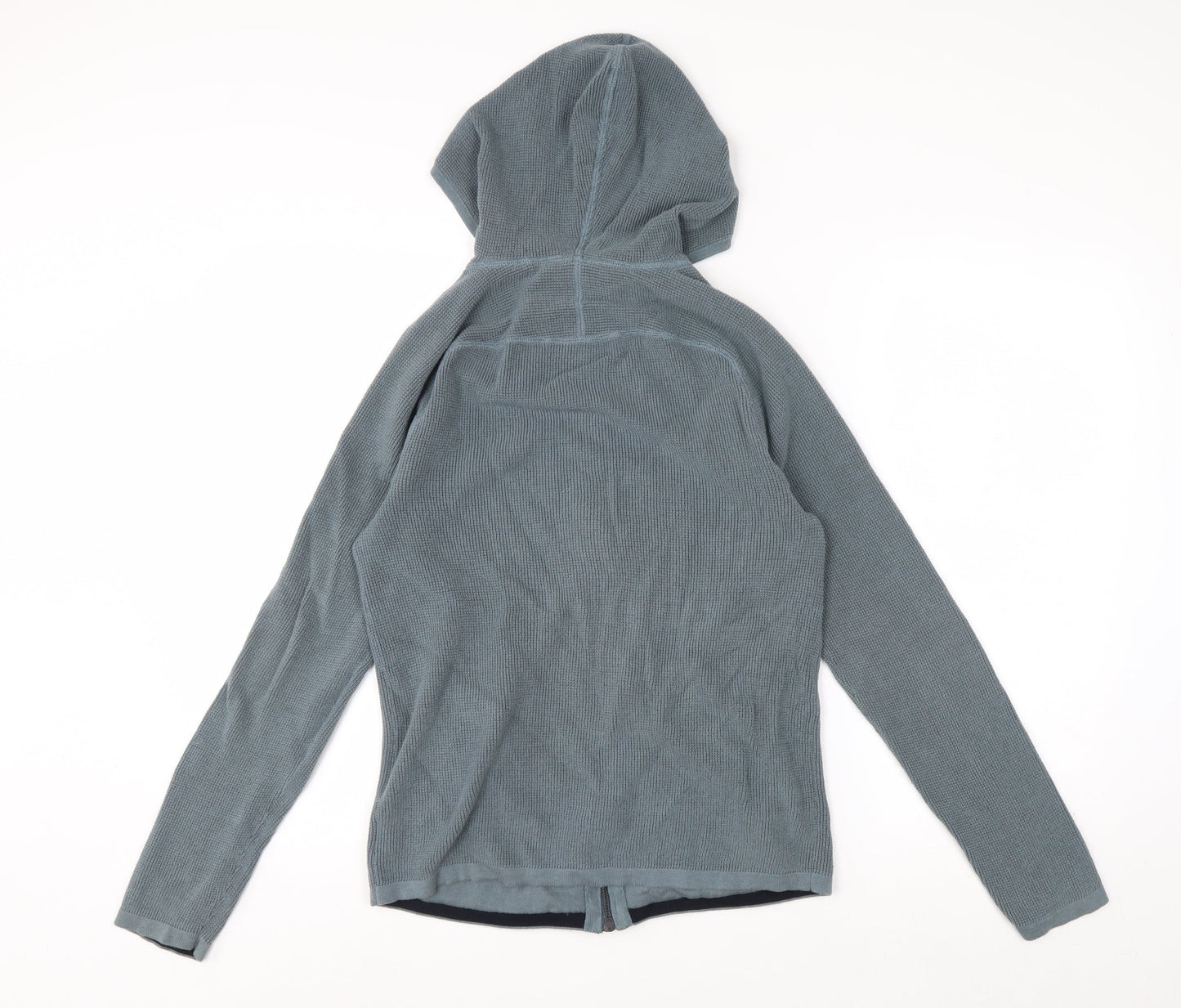Theory Mens Grey Cotton Full Zip Hooded Jumper M