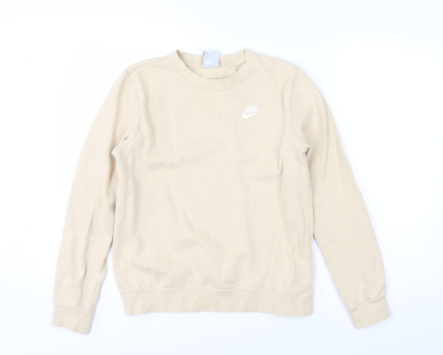 Nike Mens Beige XS Crew Neck Sweatshirt Cotton Blend Fleece