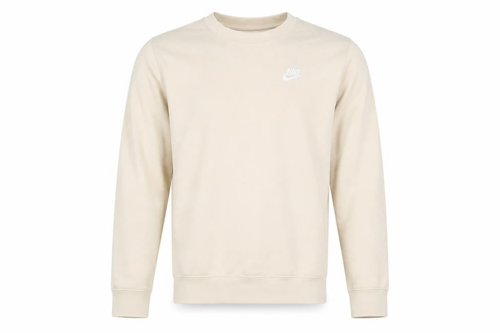 Nike Mens Beige XS Crew Neck Sweatshirt Cotton Blend Fleece