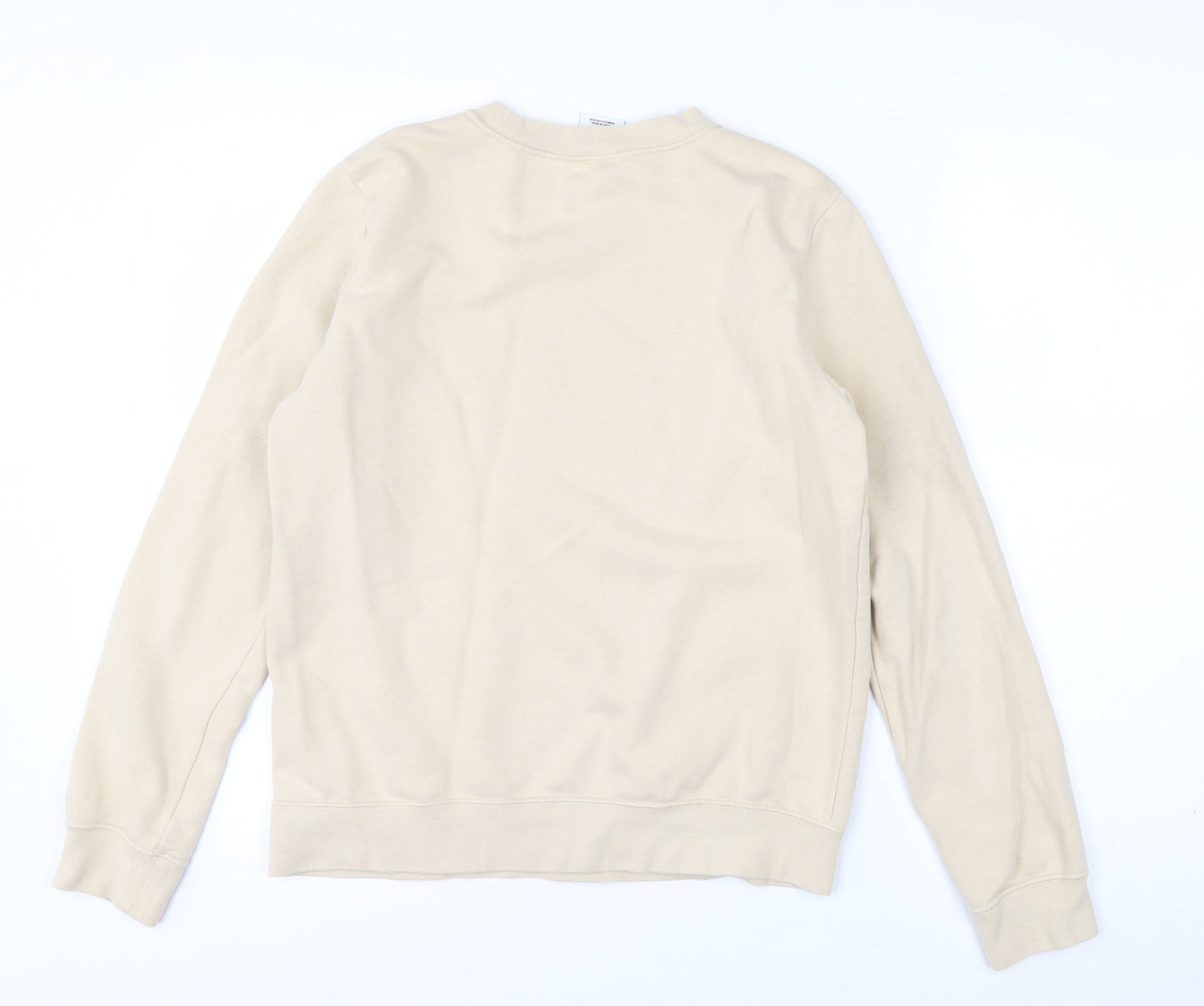 Nike Mens Beige XS Crew Neck Sweatshirt Cotton Blend Fleece
