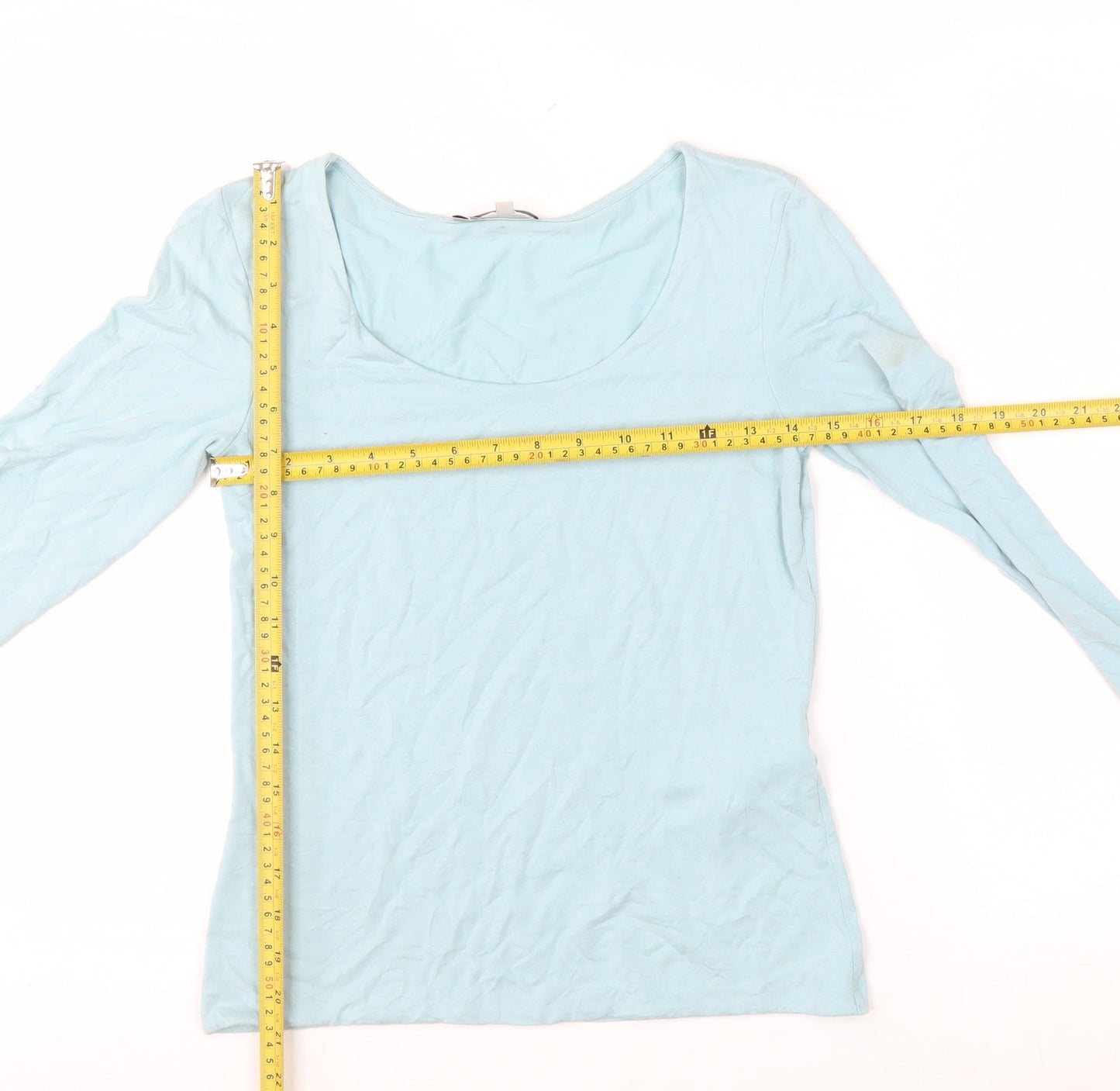 Hobbs Women’s Blue 3/4 Sleeve Rayon Jersey Top Size S