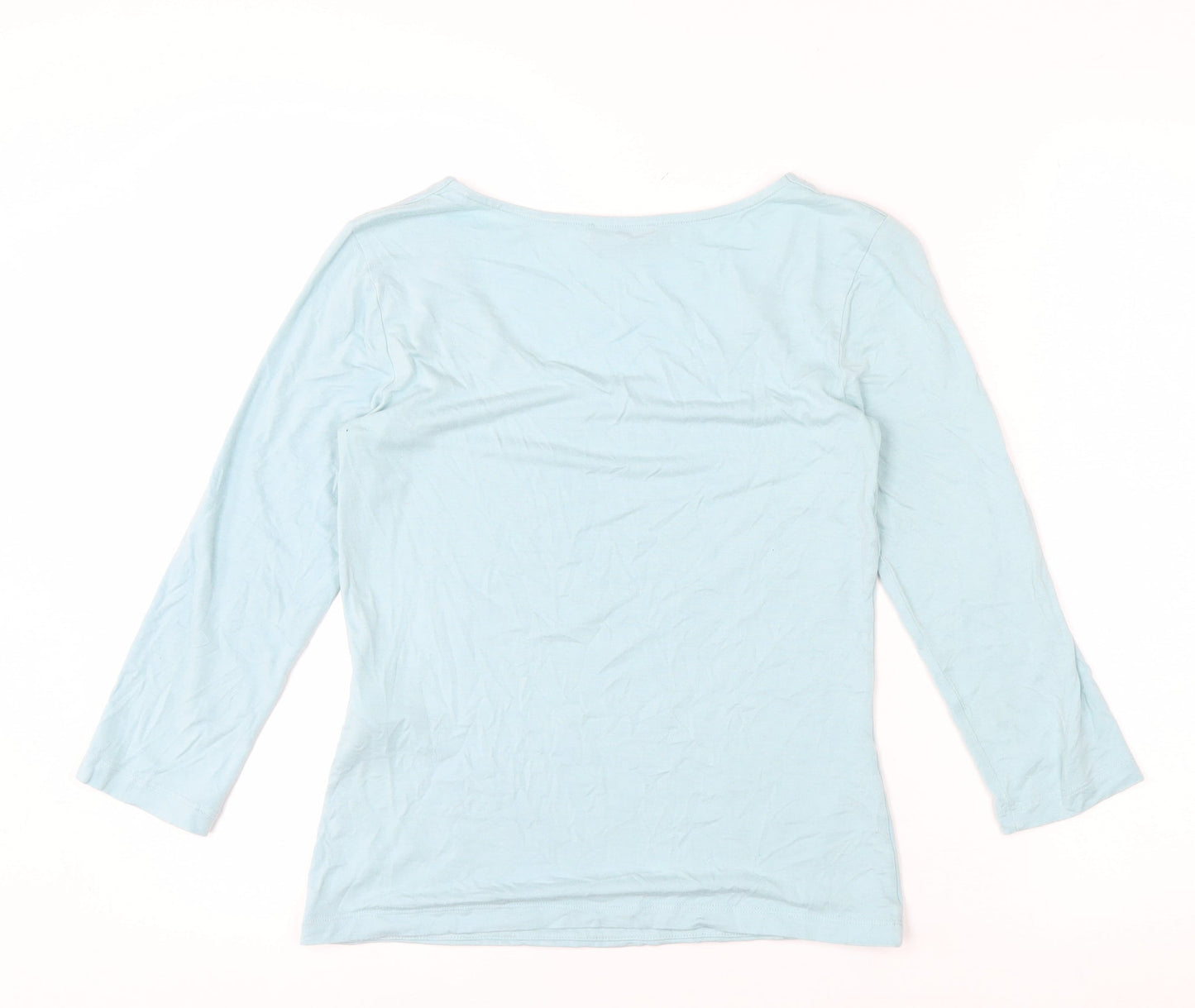 Hobbs Women’s Blue 3/4 Sleeve Rayon Jersey Top Size S