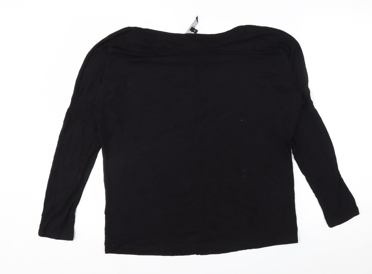 Next Women's Black Star Embroidered Long Sleeve T-Shirt Size 12