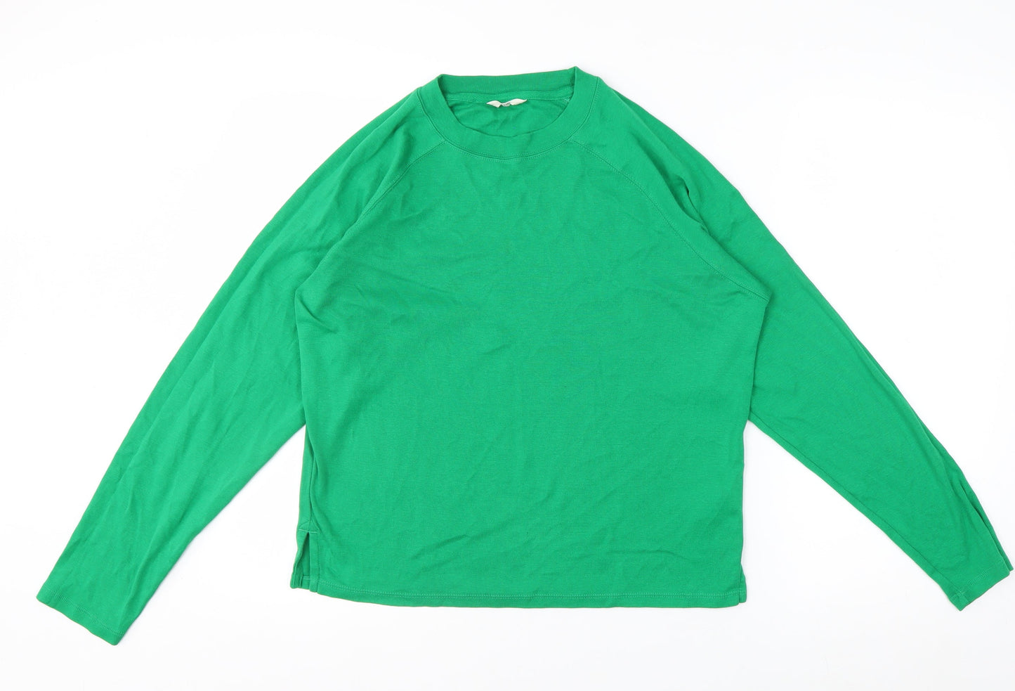 Hush Women's Green XS Long Sleeve Cotton Jersey T-Shirt