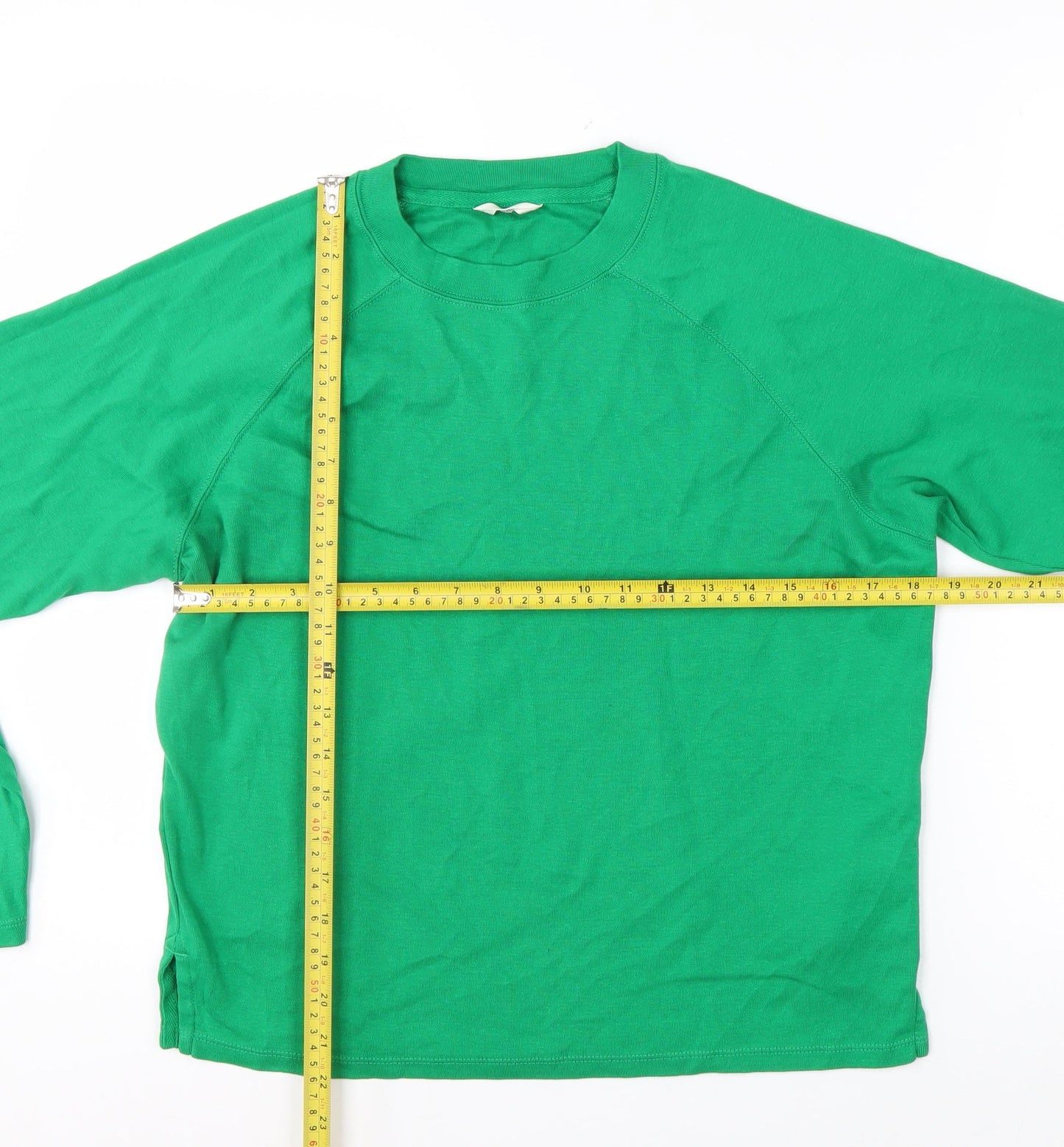 Hush Women's Green XS Long Sleeve Cotton Jersey T-Shirt