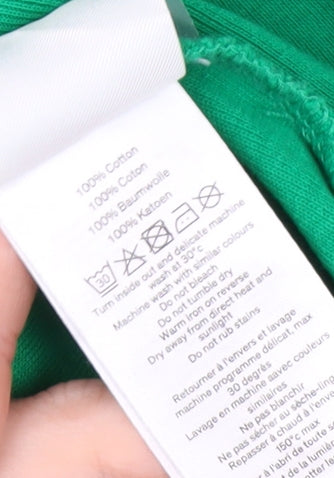 Hush Women's Green XS Long Sleeve Cotton Jersey T-Shirt