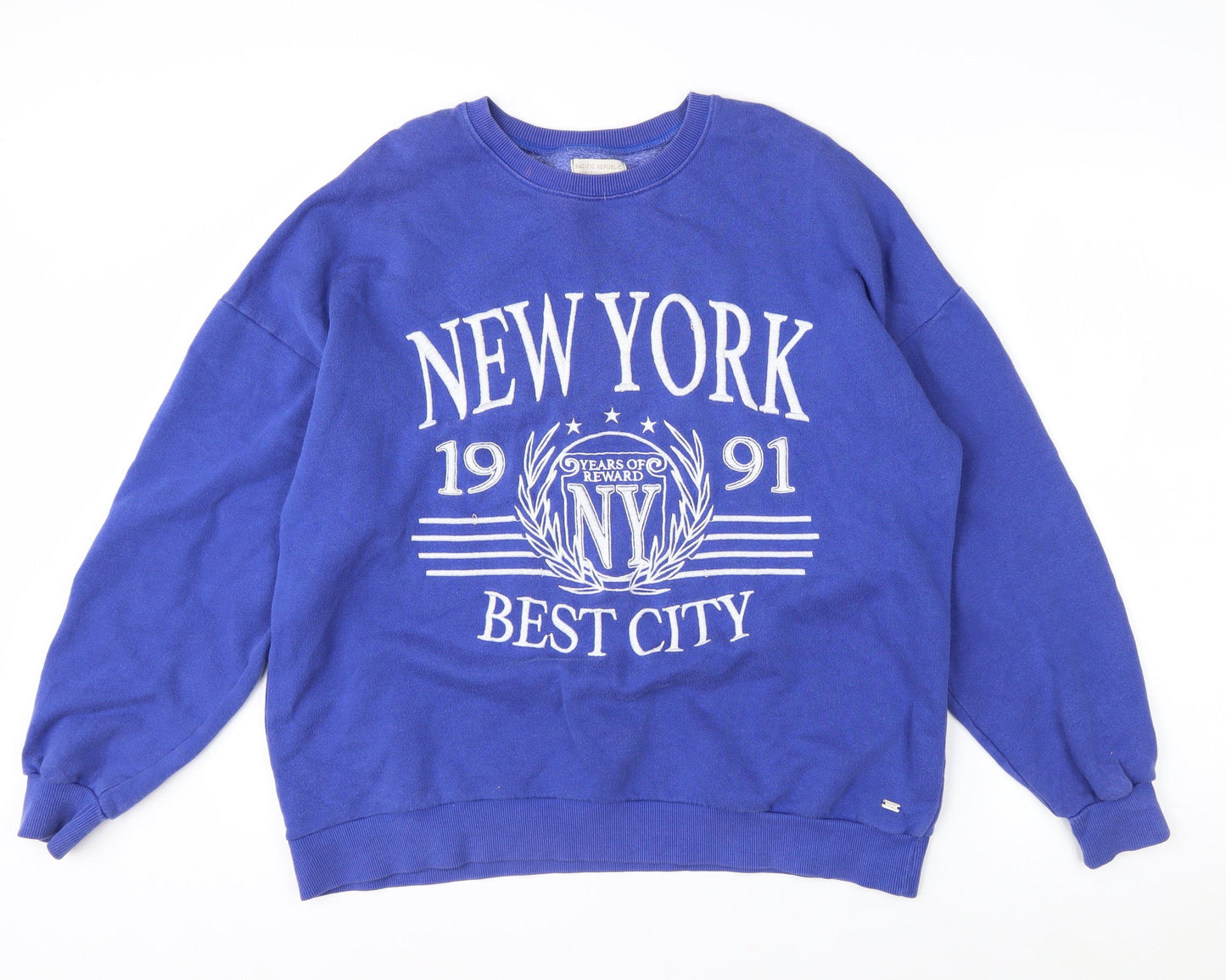 Pull&Bear Pacific Republic Teen Purple New York Print Sweatshirt S