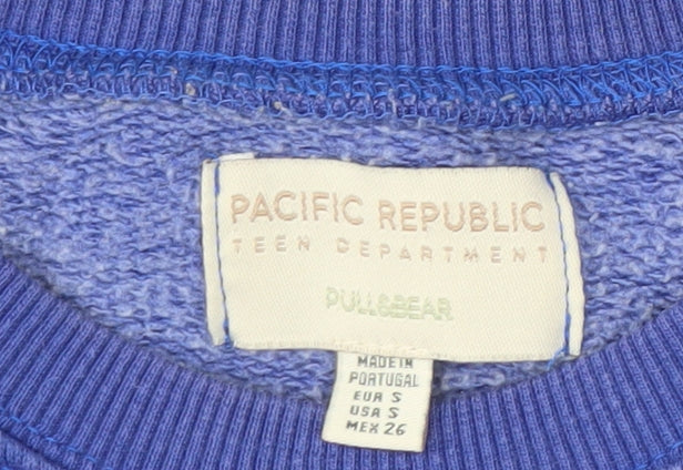 Pull&Bear Pacific Republic Teen Purple New York Print Sweatshirt S