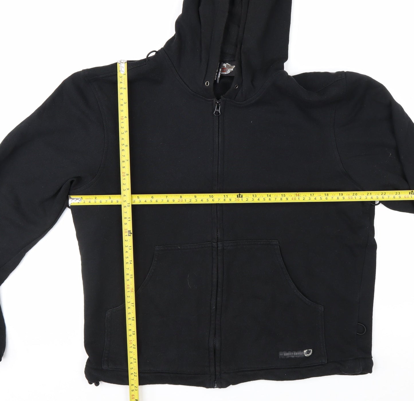 Harley-Davidson Men's Black Full Zip Hoodie M Classic Biker Style