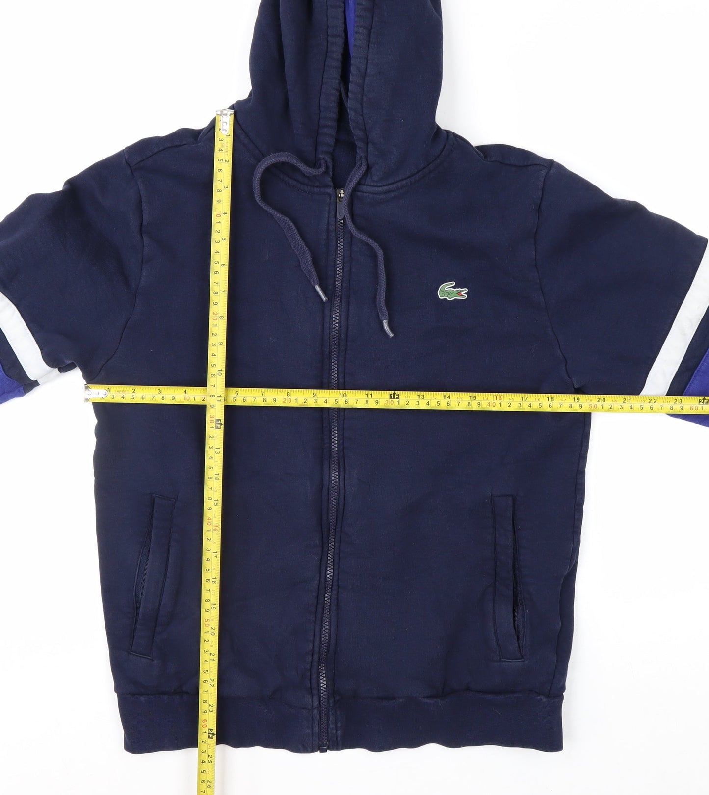 Lacoste Sport Men's Blue Full Zip Hoodie Size M Regular Fit