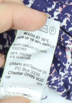 Marks and Spencer Women’s Purple Geometric Tunic Blouse Size 20