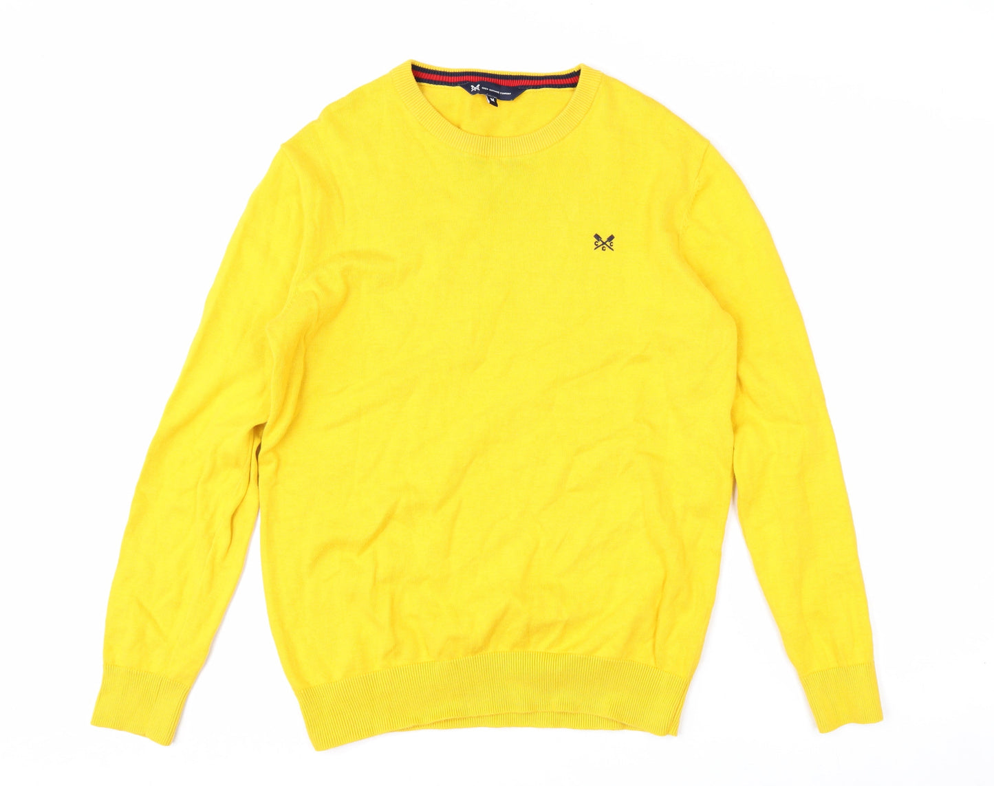 Crew Clothing Company Men's Yellow Cotton Crew Neck Pullover Jumper M