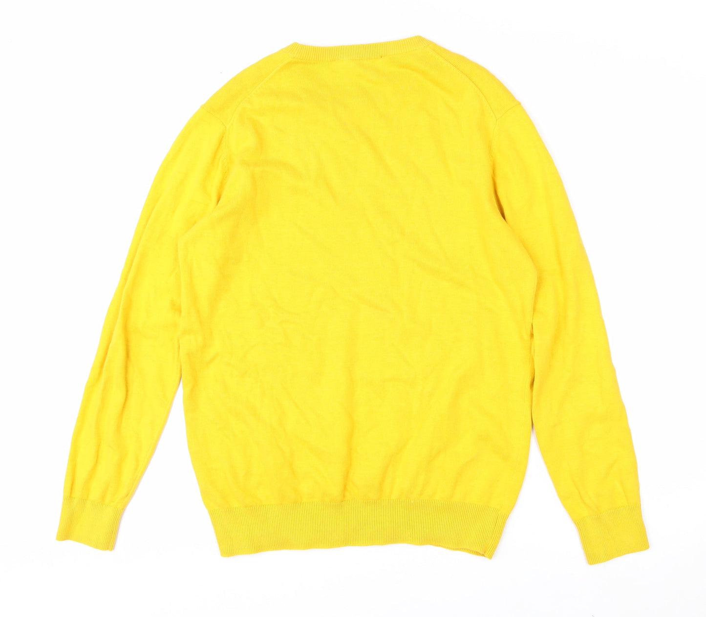 Crew Clothing Company Men's Yellow Cotton Crew Neck Pullover Jumper M