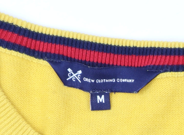 Crew Clothing Company Men's Yellow Cotton Crew Neck Pullover Jumper M