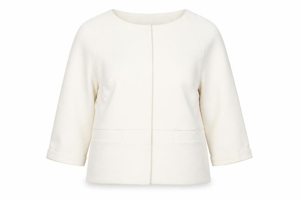 Marks & Spencer Women’s Ivory Textured Blazer Size 10 Regular Fit