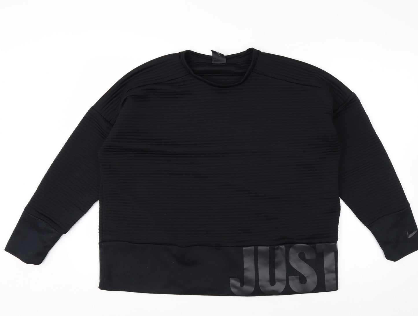 Nike Men's Black Dri-Fit Crew Neck Sports Sweatshirt L