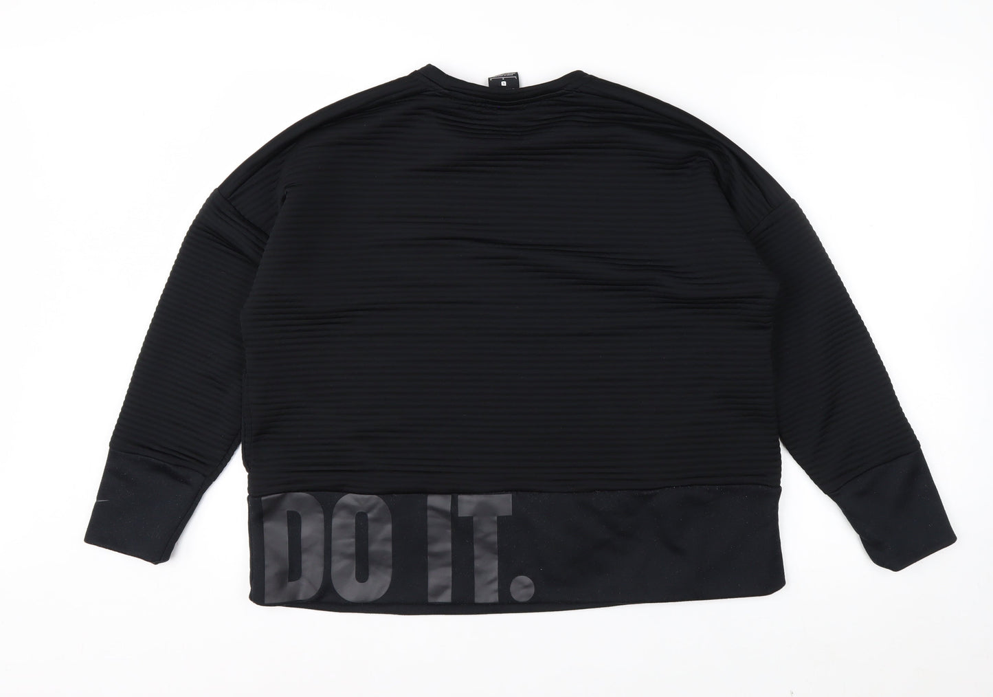 Nike Men's Black Dri-Fit Crew Neck Sports Sweatshirt L