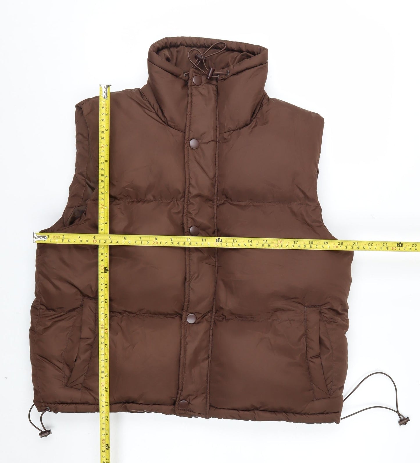 PrettyLittleThing Women Brown Size 6 Puffer Waistcoat Polyester