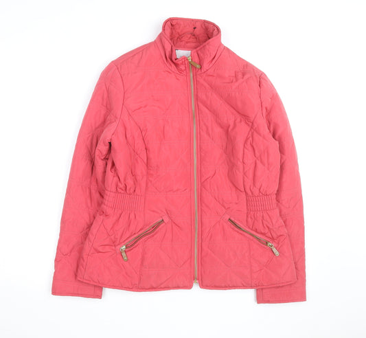 Marks and Spencer Women's Pink Quilted Mid-Length Jacket Size 14
