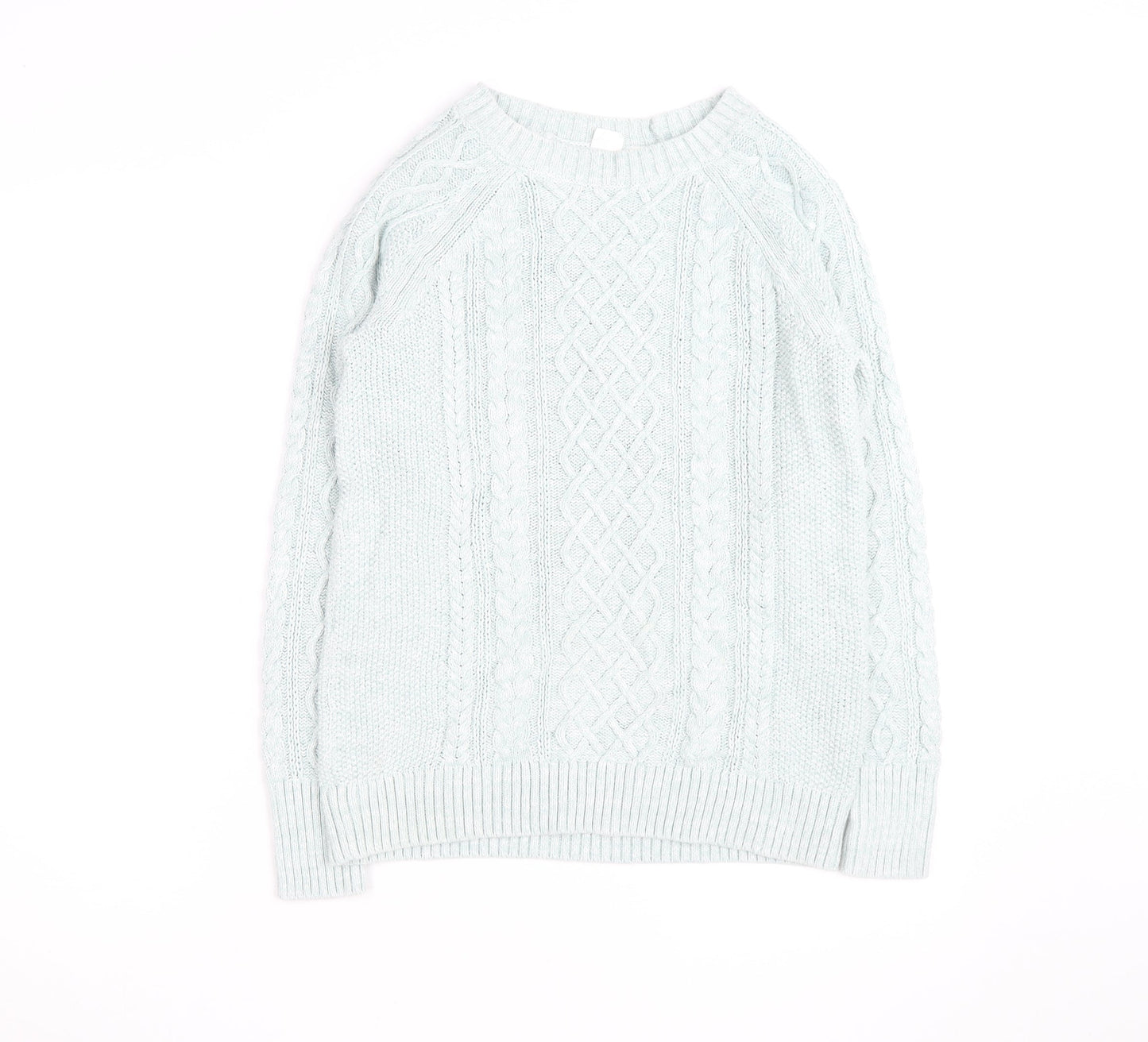 GAP Men’s Blue Cable-Knit Crew Neck Cotton Pullover Jumper M