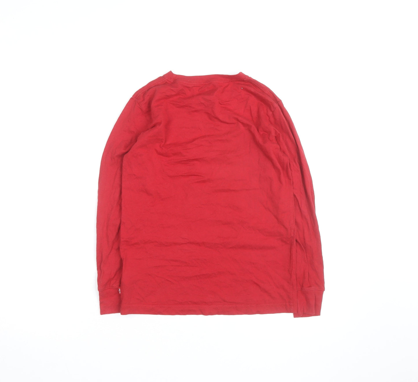 Levi's Boys Red Long Sleeve Logo Cotton T-Shirt 10 Years