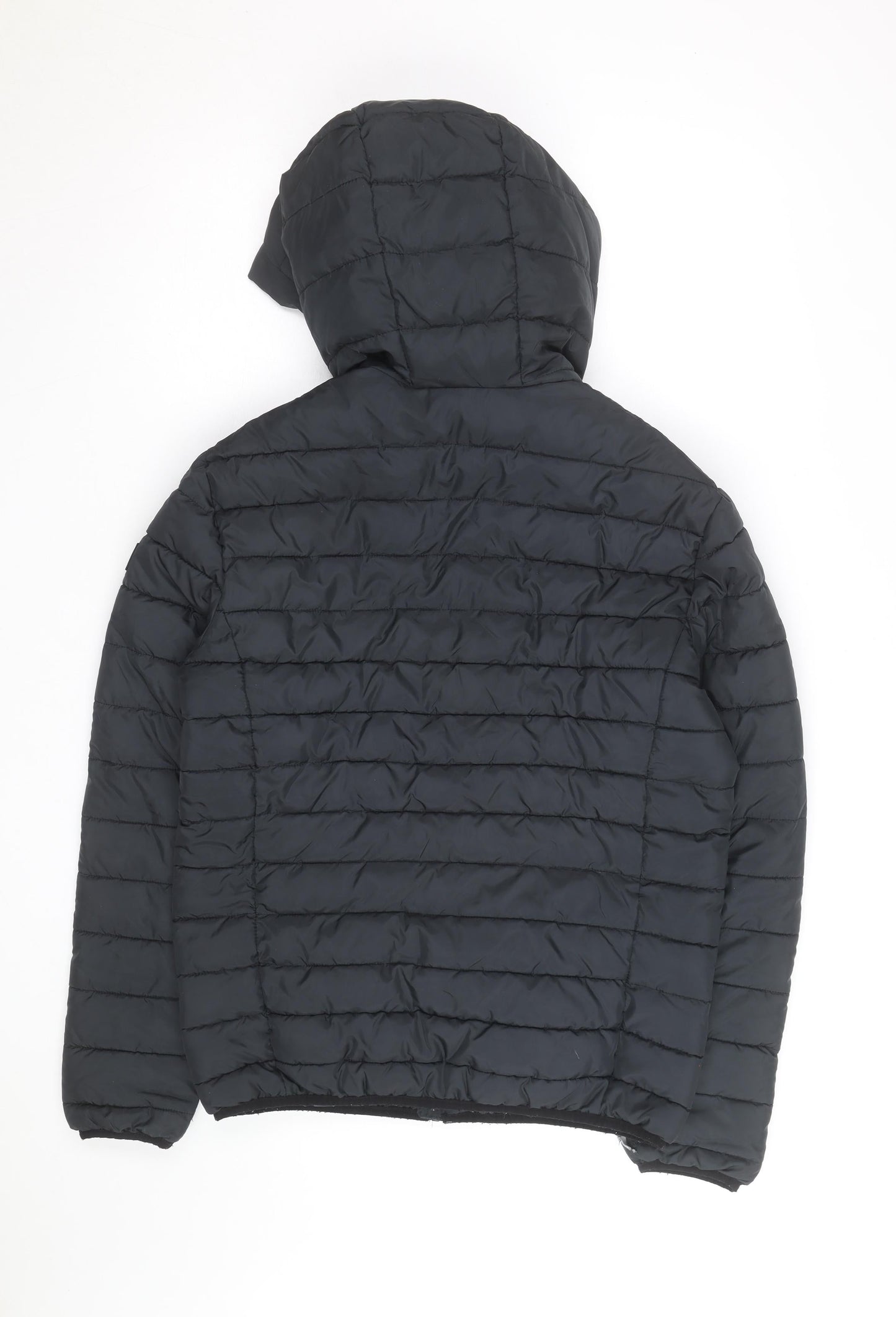 Jack & Jones Men's Black Puffer Jacket Hooded Size S