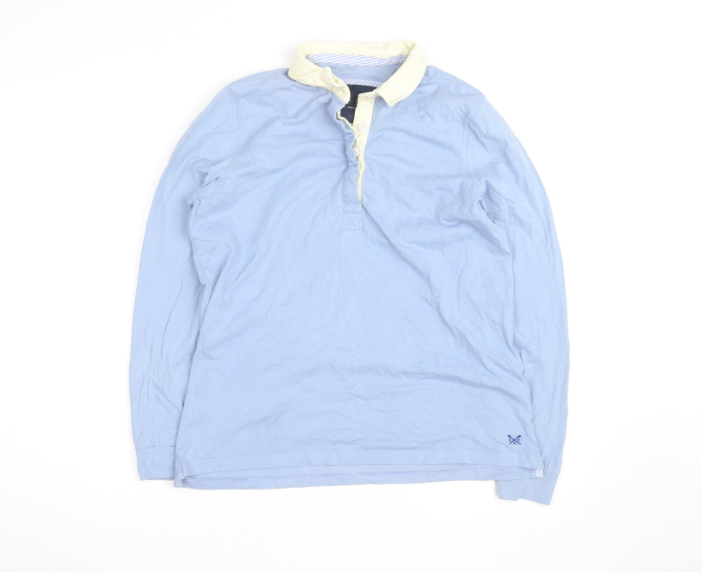 Crew Clothing Company Womens Blue Long Sleeve Polo Shirt Size 14