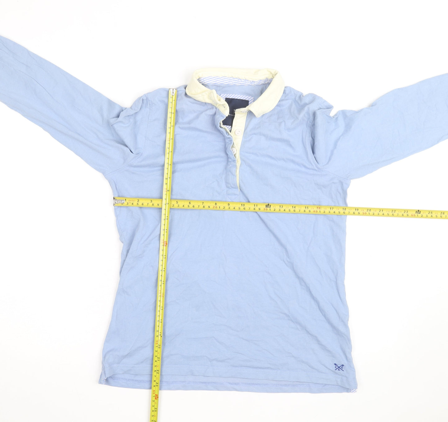Crew Clothing Company Womens Blue Long Sleeve Polo Shirt Size 14