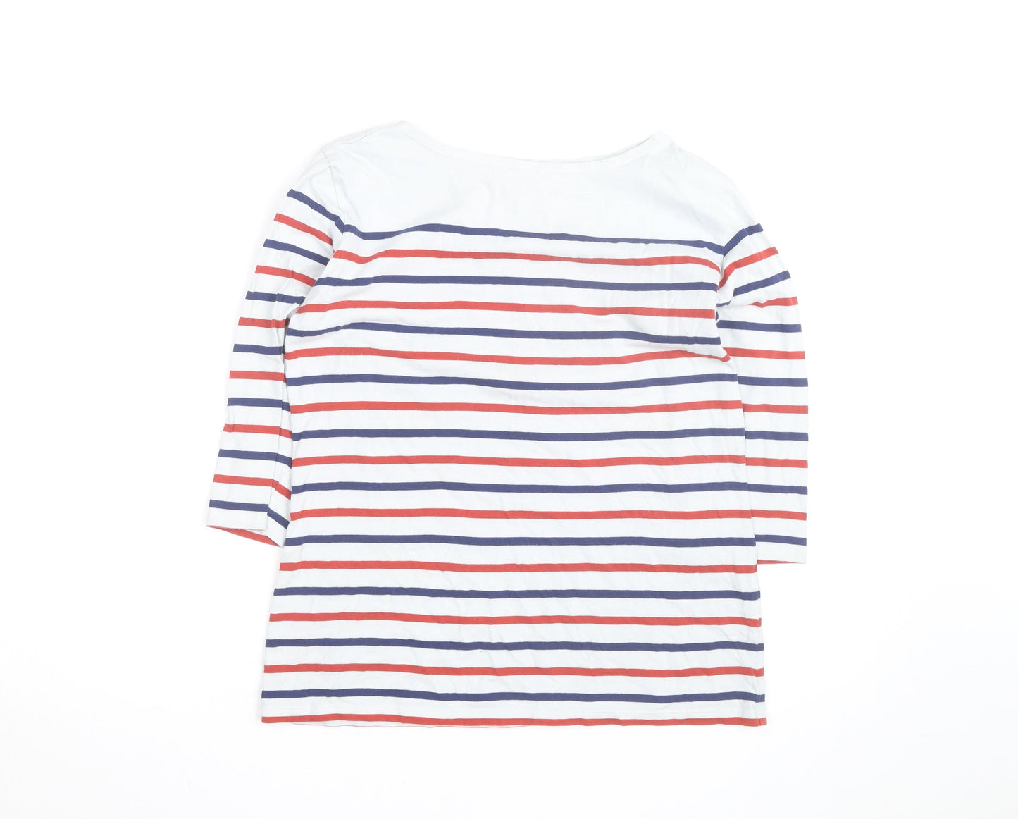 Seasalt Women’s Multicoloured Stripe Sailor Top Size 8 3/4 Sleeve Cotton