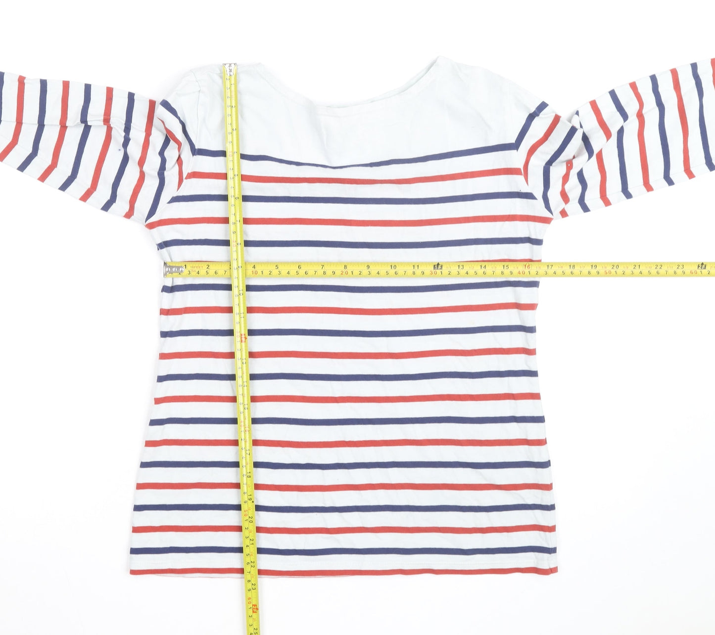 Seasalt Women’s Multicoloured Stripe Sailor Top Size 8 3/4 Sleeve Cotton
