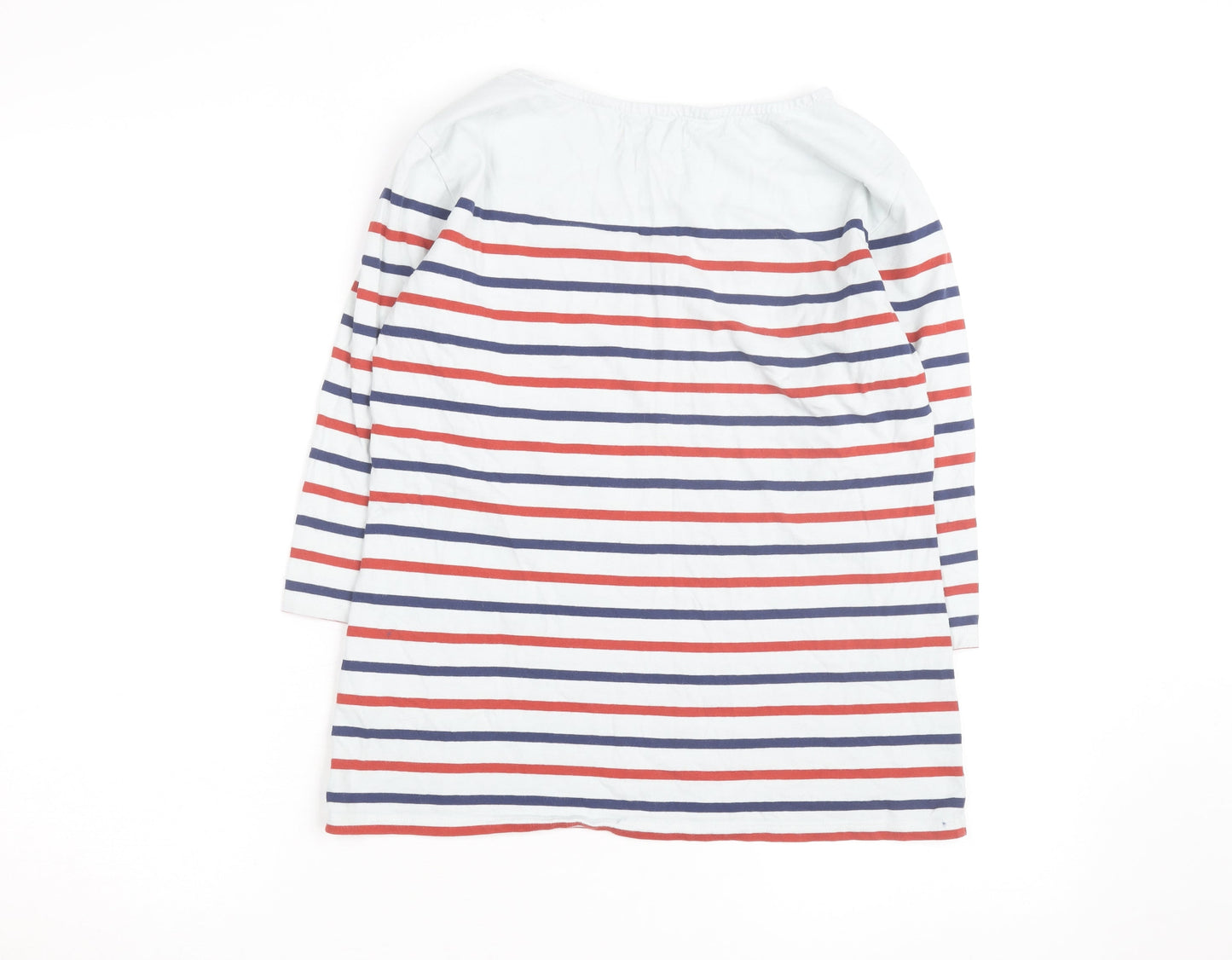 Seasalt Women’s Multicoloured Stripe Sailor Top Size 8 3/4 Sleeve Cotton