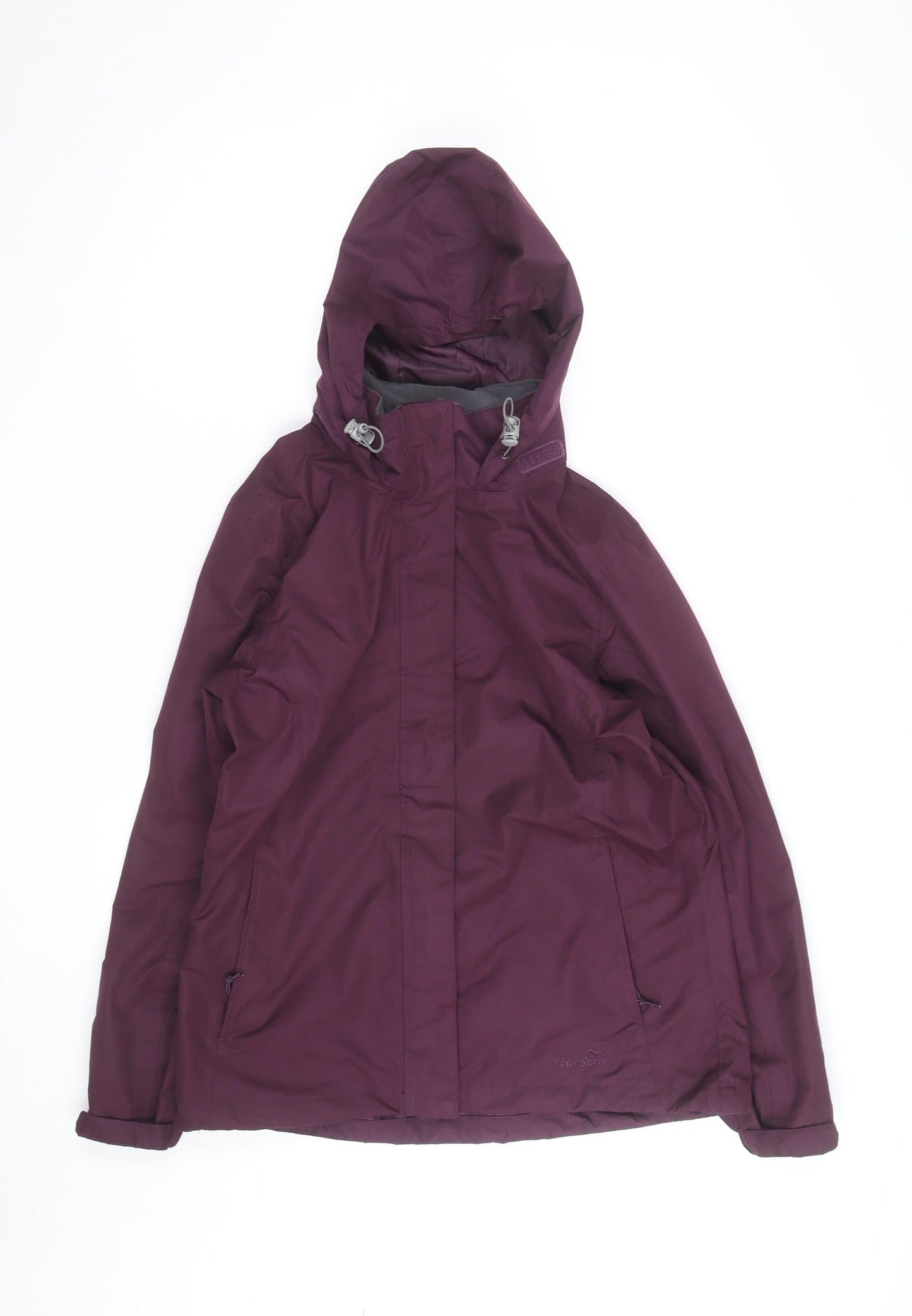 Peter Storm Womens Purple Waterproof Hooded Jacket Size 12
