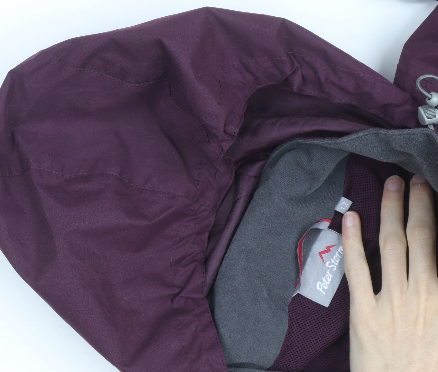 Peter Storm Womens Purple Waterproof Hooded Jacket Size 12