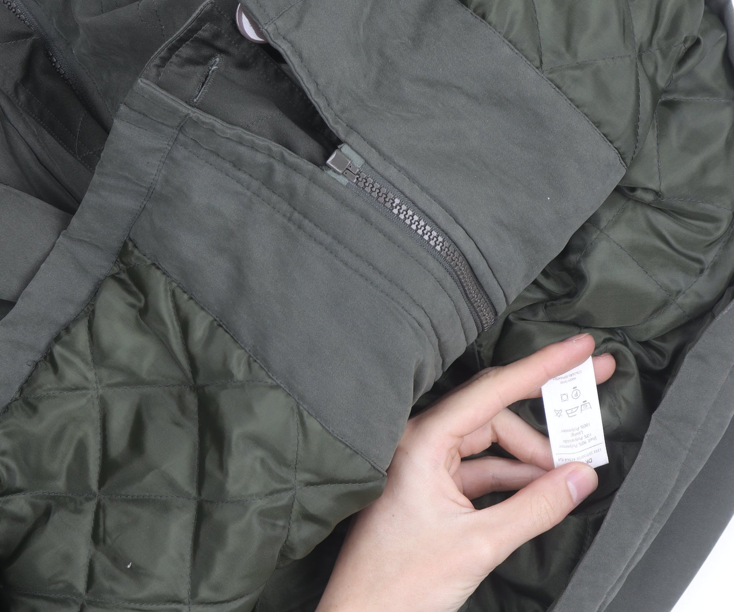 Broketex Women's Green Long Waterproof Rain Coat L